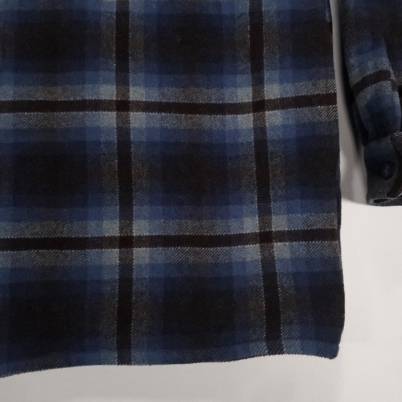 Patagonia Alder Shirt Jacket Wool Blend Fleece Lined Mens M Blue Black Rare! GUC - Picture 6 of 16